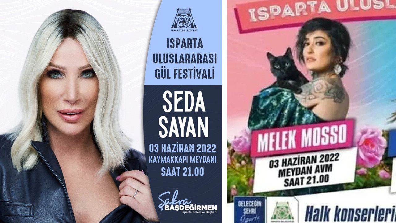Isparta konseri iptal edilen Melek Mosso'nun yerine Seda Sayan sahne alacak