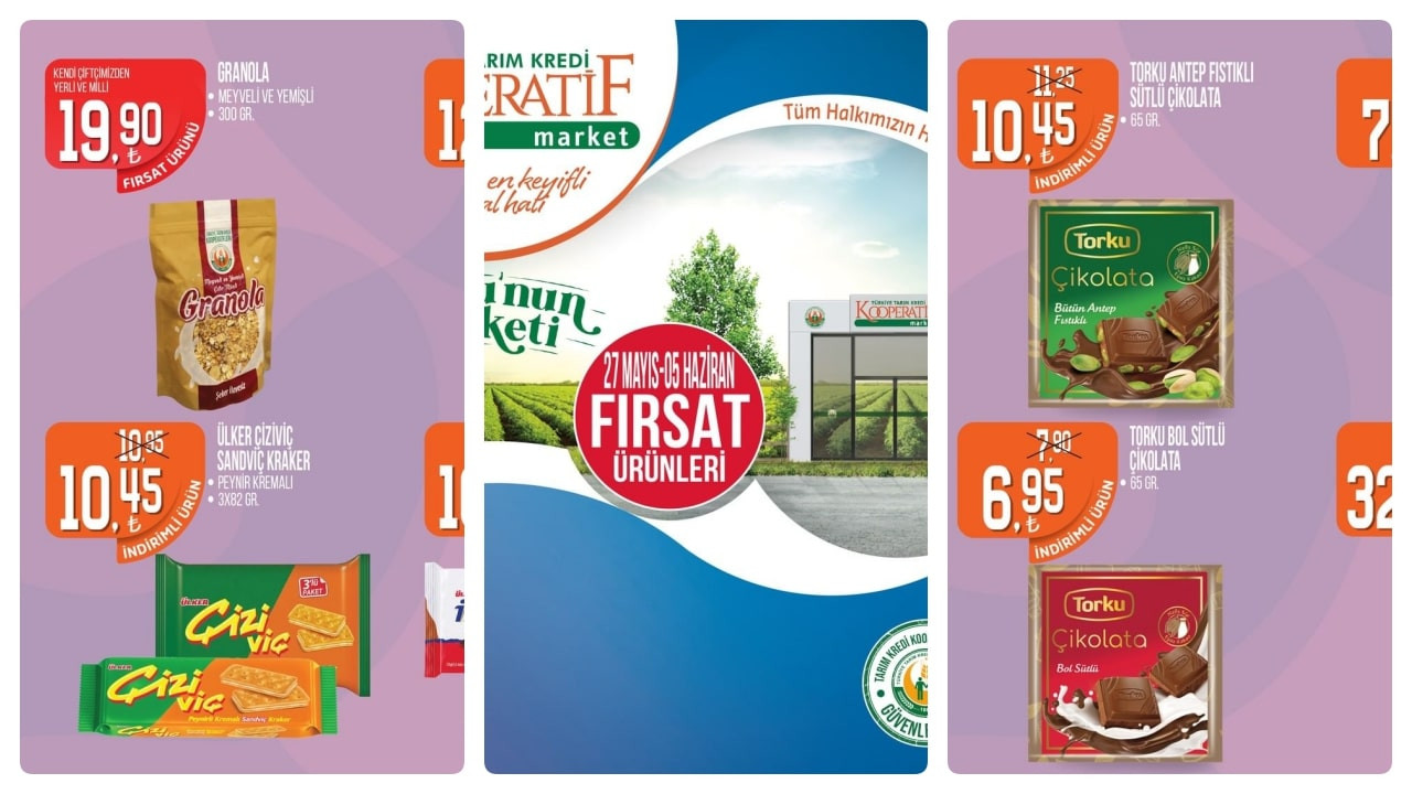Tarım Kredi Market 29 Mayıs 2022 aktüel ürünler Pazar katalog fiyat listesi