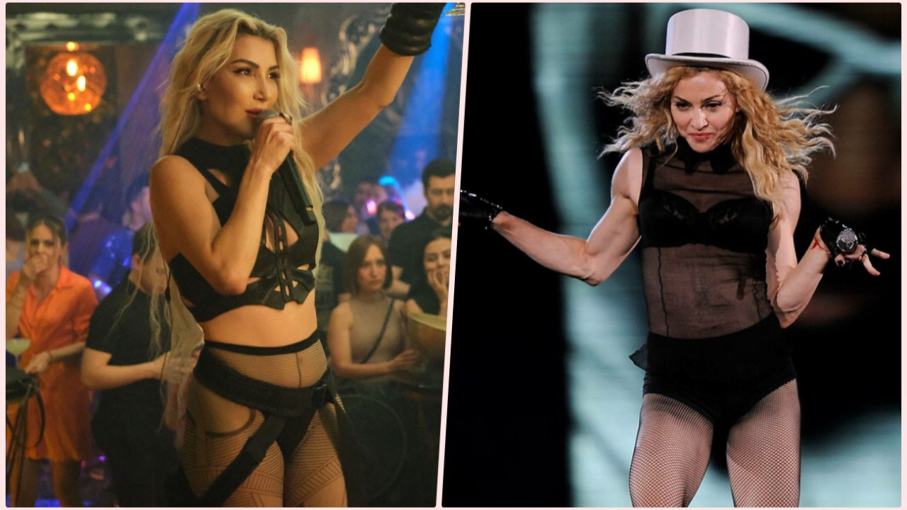 Hande Yener'in konser stili dünyaca ünlü şarkıcı Madonna'ya benzetildi
