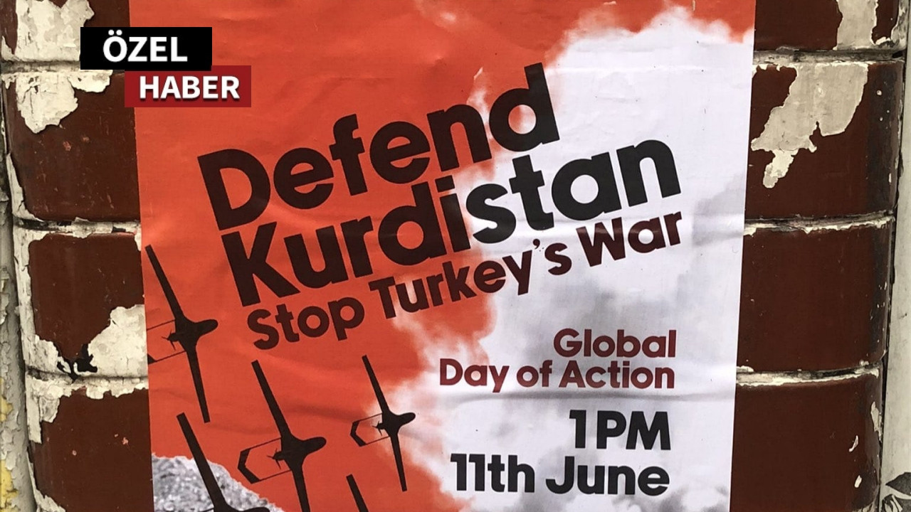 Londra'da Türkiye karşıtı skandal afiş: Teröre açık destek! Dikkat çeken BBC ayrıntısı...