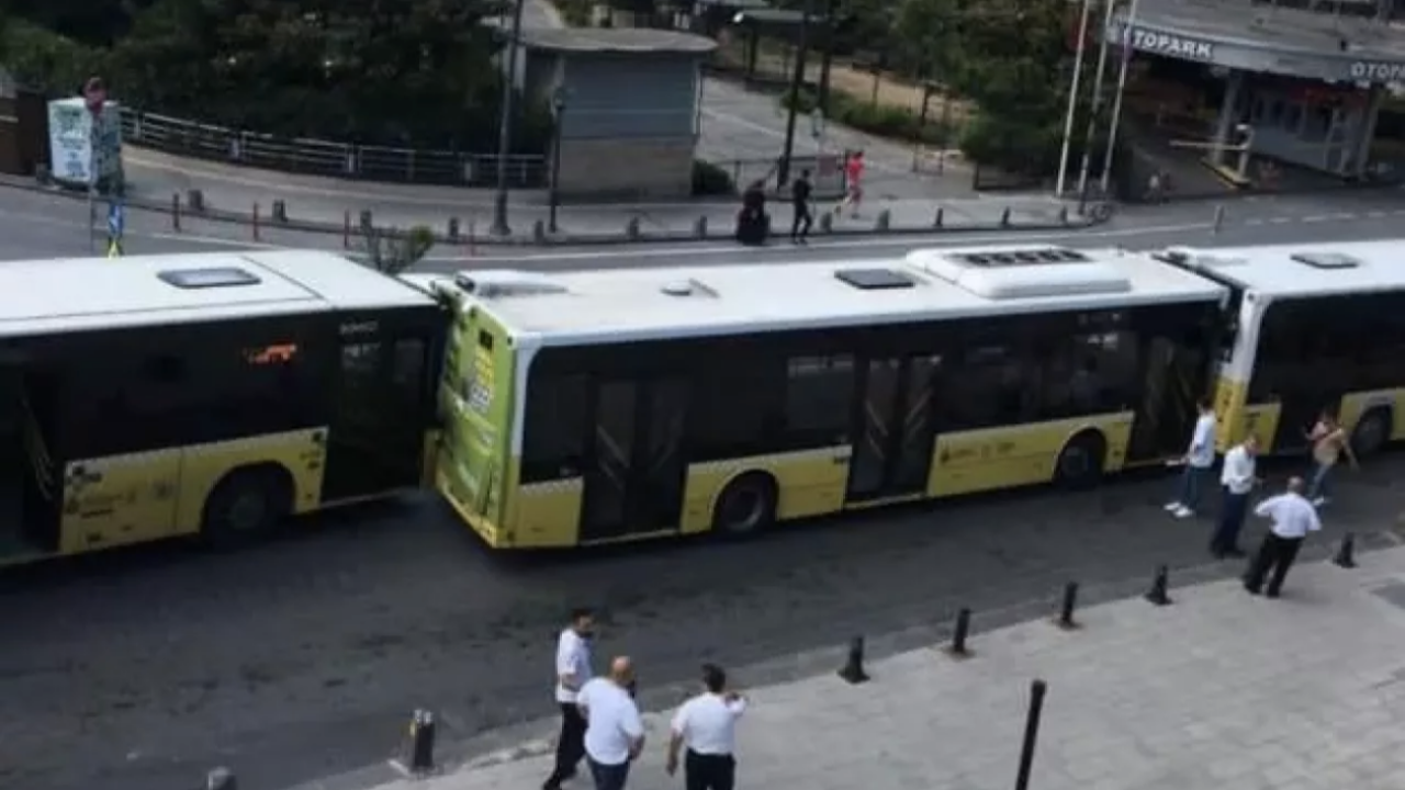 Gaziosmanpaşa'da 3 İETT otobüsü birbirine girdi!