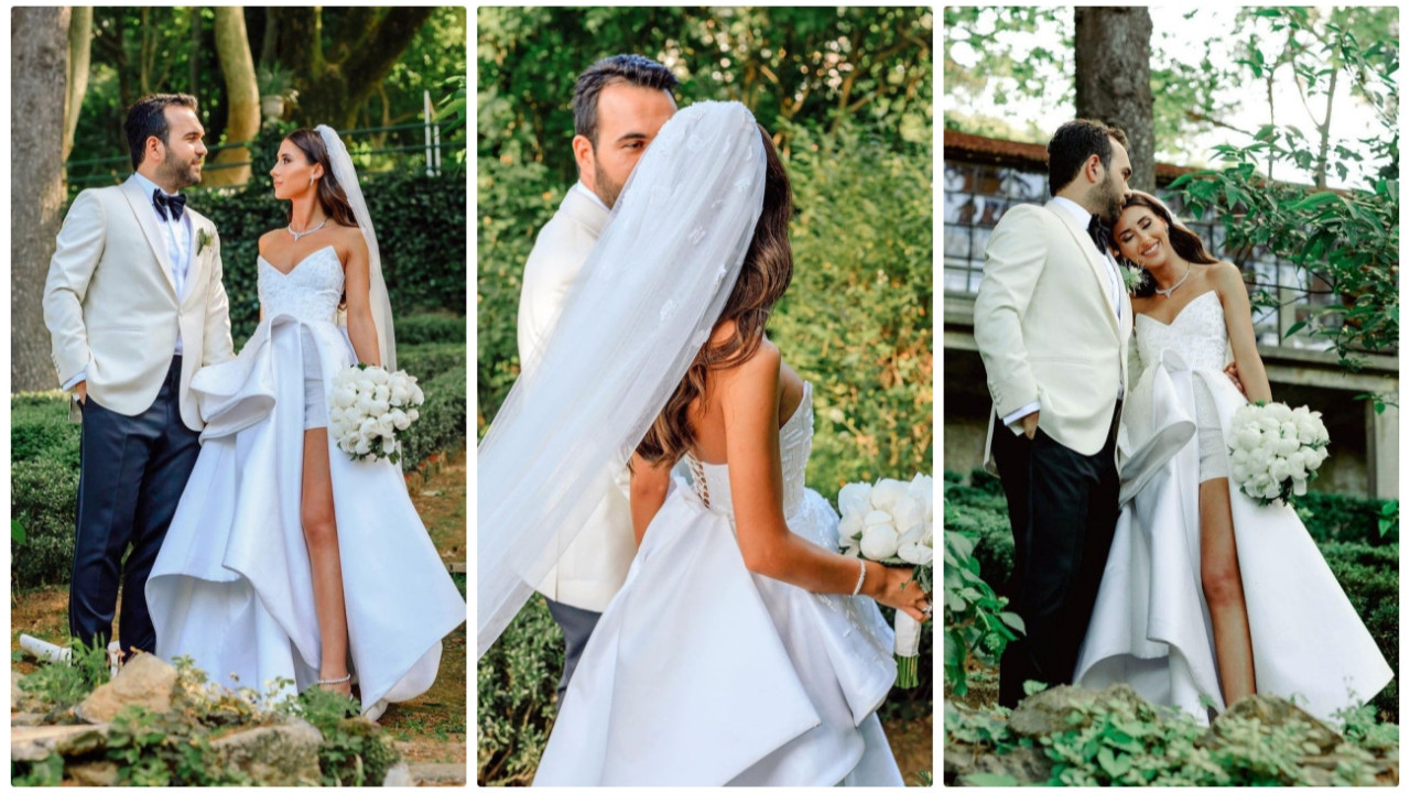 Okan Turan ile evlenen Katre Yırtıcı görkemli düğününden karelerini yayınladı