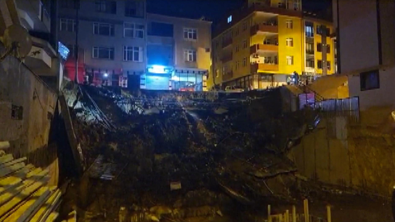 Üsküdar Kısıklı'da inşaat duvarı çöktü! Yan bina tahliye edildi