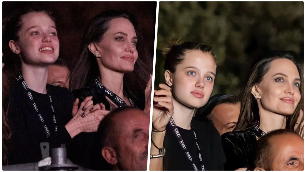 Angelina Jolie kızı Shiloh ile gittiği Maneskin konserinde eğlenceli anlar yaşadı