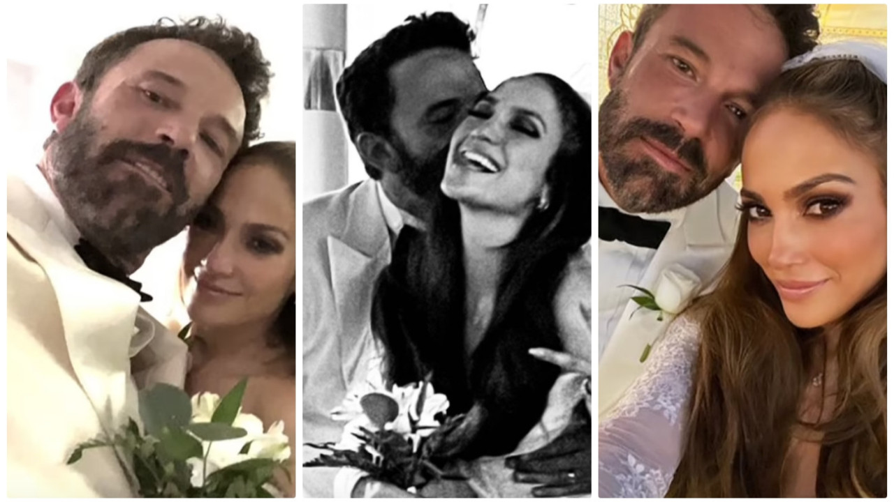 17 yıl sonra yeniden barışan Jennifer Lopez ile Ben Affleck sessiz sedasız evlendi! İşte nikahtan ilk kareler...