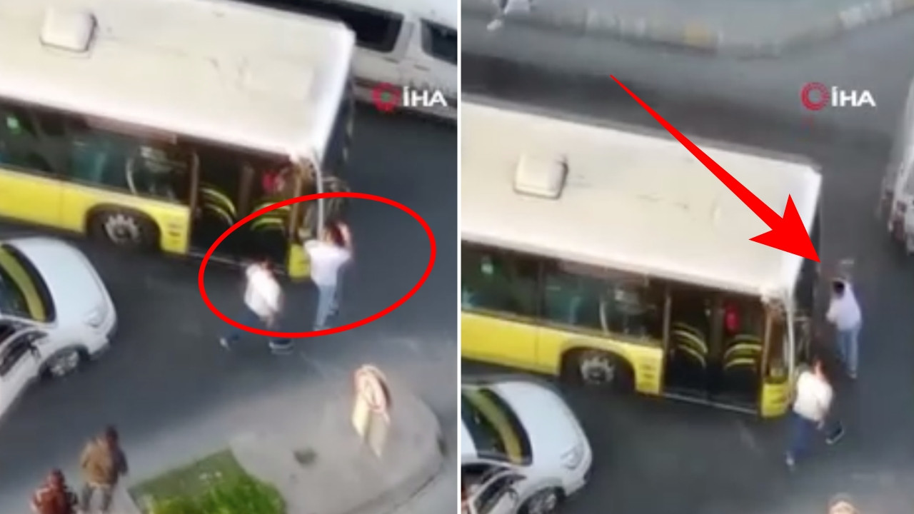 İstanbul'da trafik magandası dehşeti: İETT otobüsüne yumruk ve tekmeler savurdu!