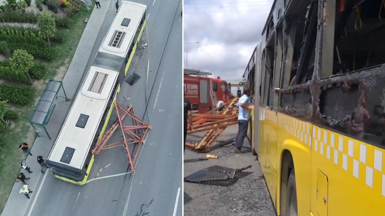 İstanbul'da akılalmaz kaza: Demir yüklü kamyon, İETT otobüsünü biçti! Yaralılar var...