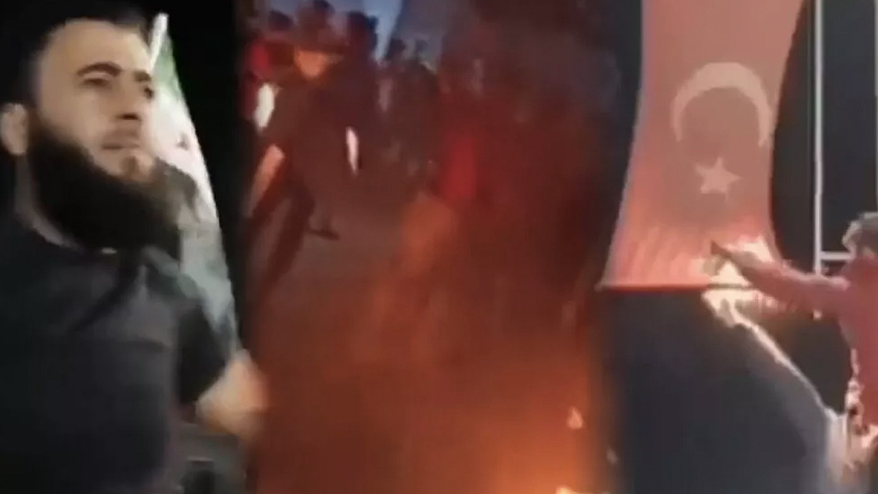 Suriye'nin kuzeyinde Türkiye karşıtı gösteri: Türk bayrağı yakılmasına tepki yağdı