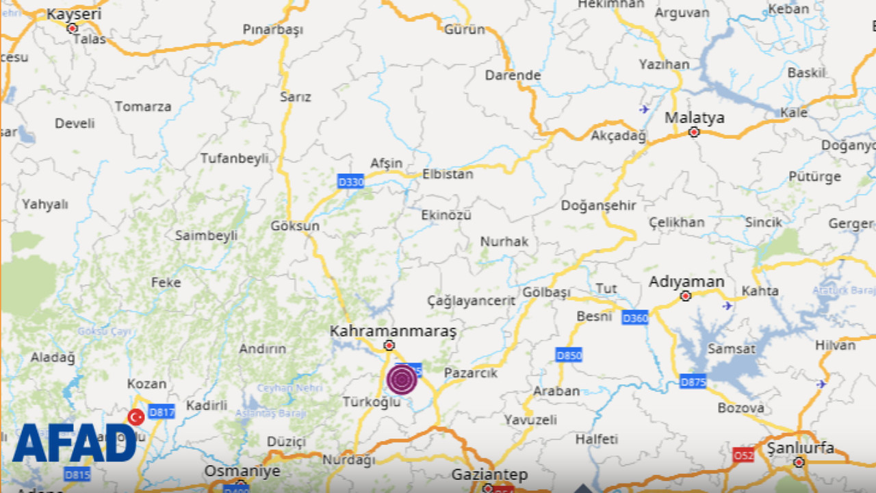 Kahramanmaraş'ta 4.2 büyüklüğünde deprem!
