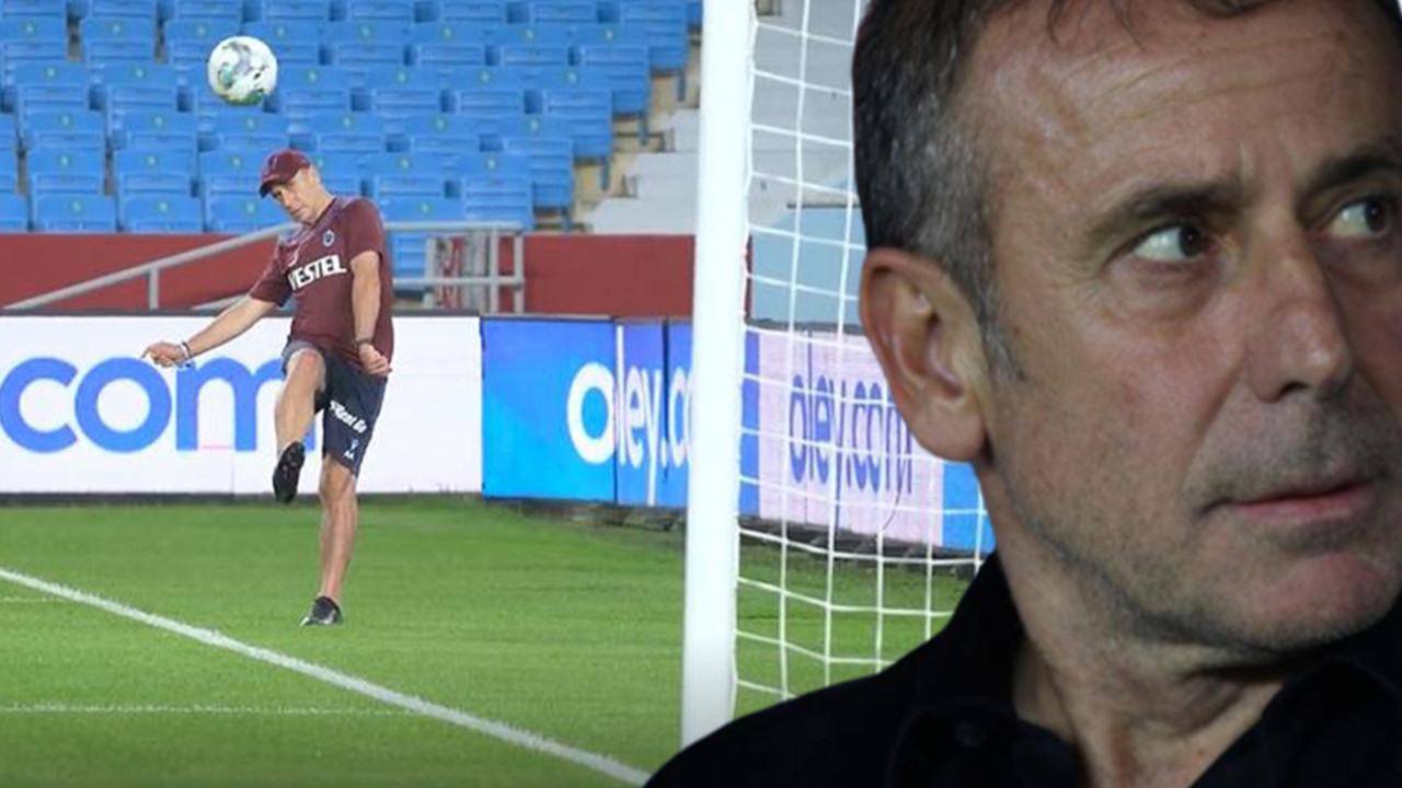 Trabzonspor Teknik Direktörü Abdullah Avcı'dan futbol resitali! Topa öyle bir falso verdi ki...