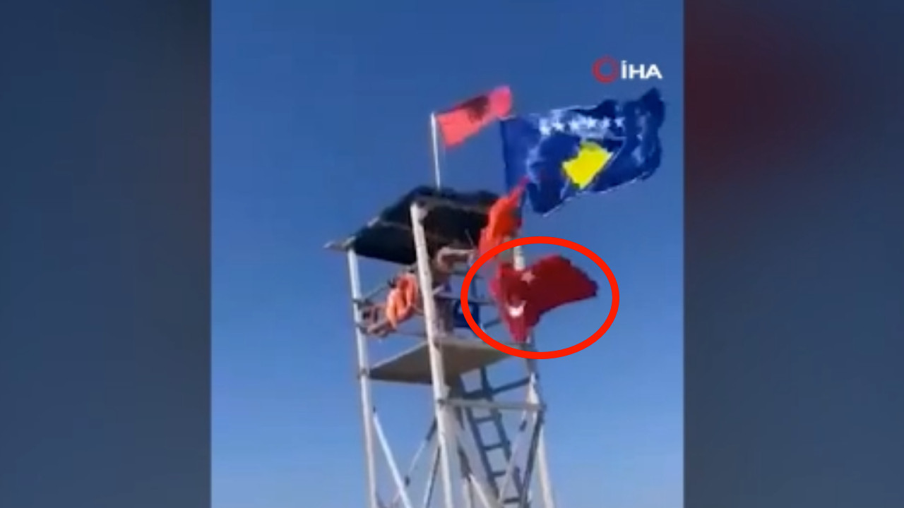 Arnavutluk’ta Türk bayrağına çirkin saldırı! Saldırgan gözaltına alındı