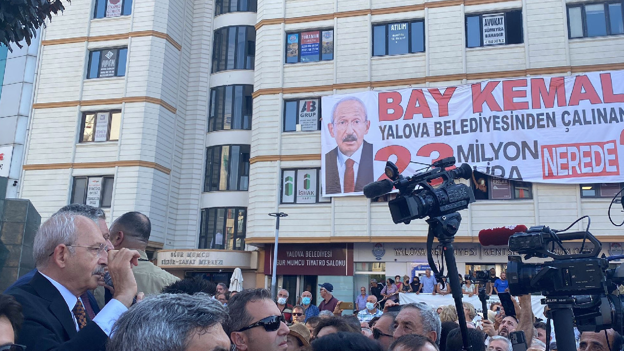 Kılıçdaroğlu'na Yalova'da şok protesto: Bay Kemal çalınan 23 milyon lira nerede?