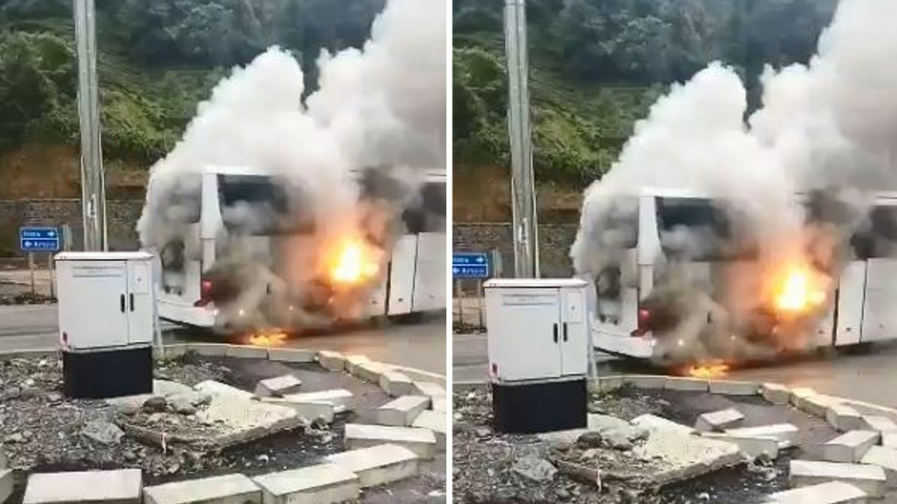 Otobüste yangın çıktı, yolcular şoförü suçladı!