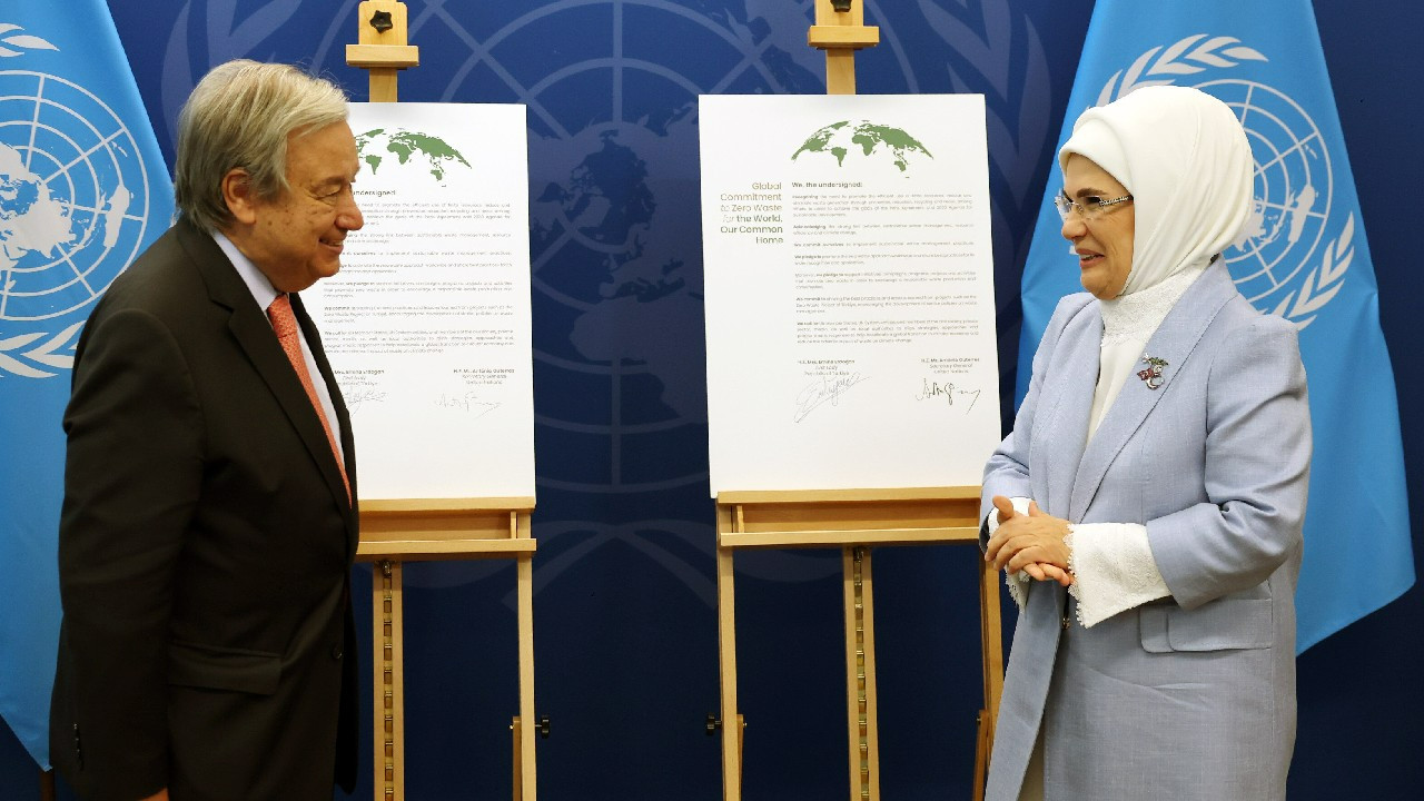 BM Genel Sekreteri Guterres'ten Emine Erdoğan'a "sıfır atık" teşekkürü