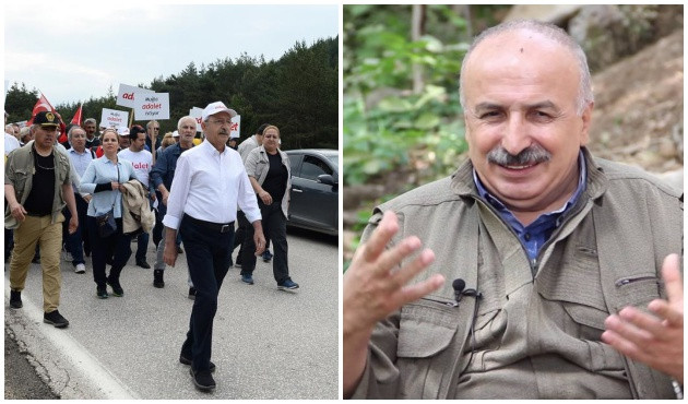 PKK elebaşlarından CHP'nin "adalet yürüyüşü"ne tam destek geldi!