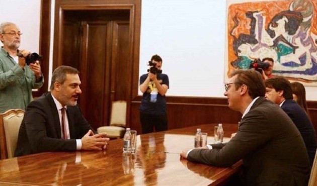 MİT Müsteşarı Fidan, Sırbistan Cumhurbaşkanı Vucic ile görüştü...