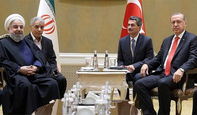 Cumhurbaşkanı Erdoğan, Astana'da Ruhani ile bir araya geldi!