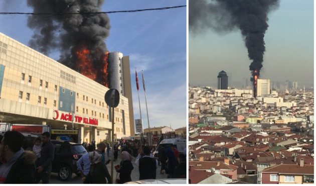 Gaziosmanpaşa Taksim İlkyardım hastanesinde yangın çıktı