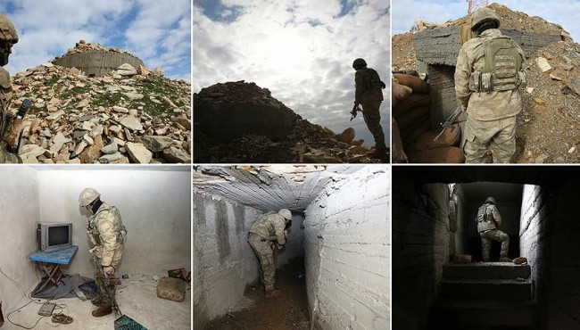PKK'nın 300 metrelik 'televizyonlu' tünelleri görüntülendi!