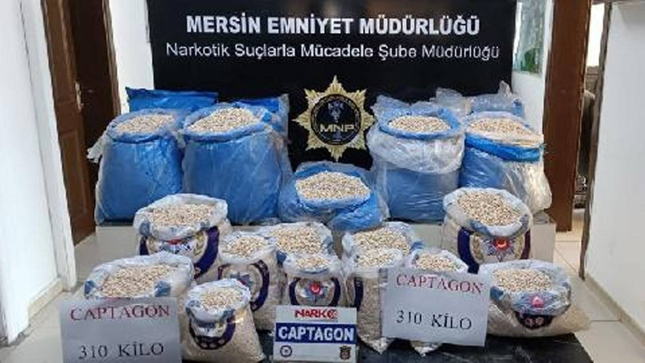 Mersin'de 2 milyon adet uyuşturucu hap ele geçirildi