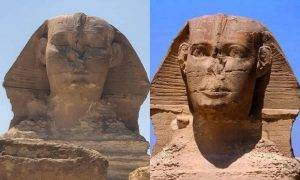 Sfenks heykeli gözlerini mi kapadı? Gizemli olaya kimse anlam veremedi – VİDEO