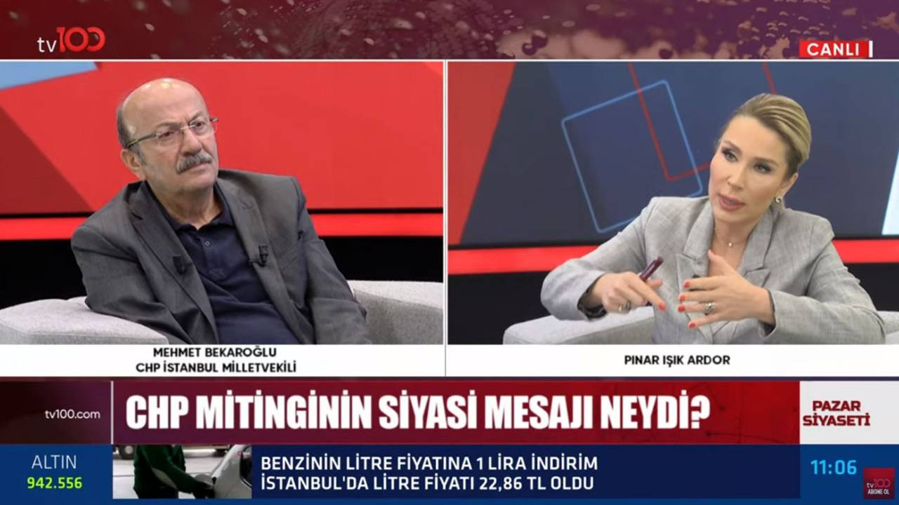 CHP'li Bekaroğlu'ndan tv100'de önemli açıklamalar