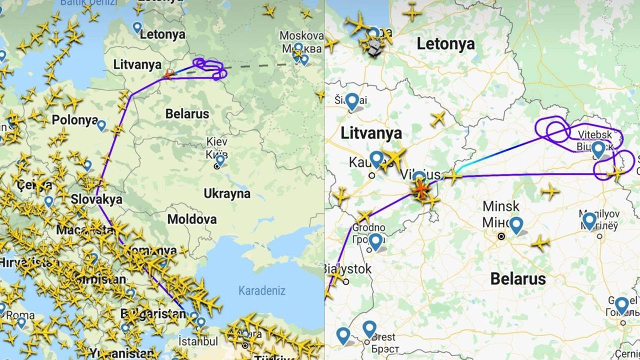 THY'nin Moskova uçağı teknik arıza nedeniyle Vilnus'a yönlendirildi